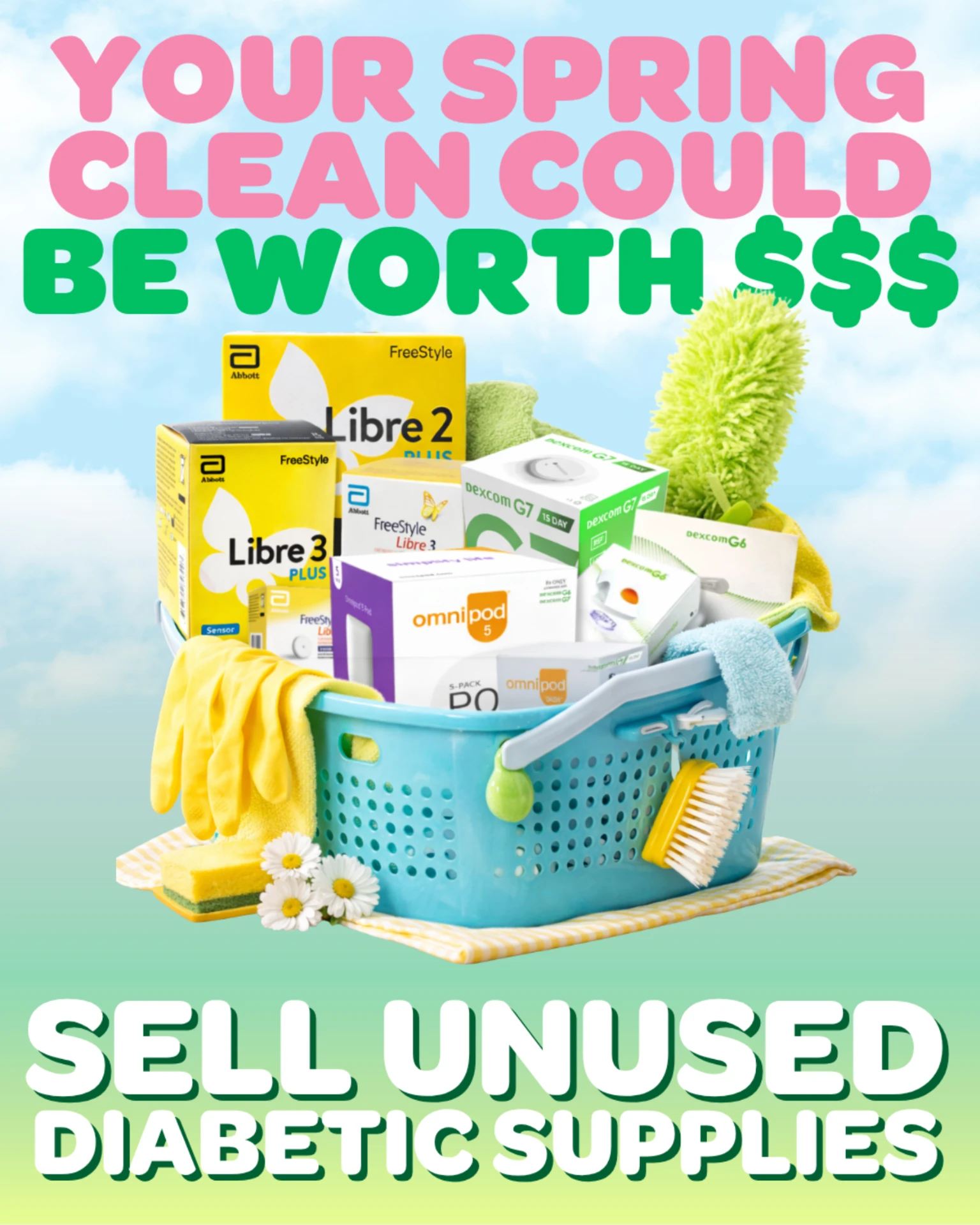 Sell unused diabetic supplies ad creative