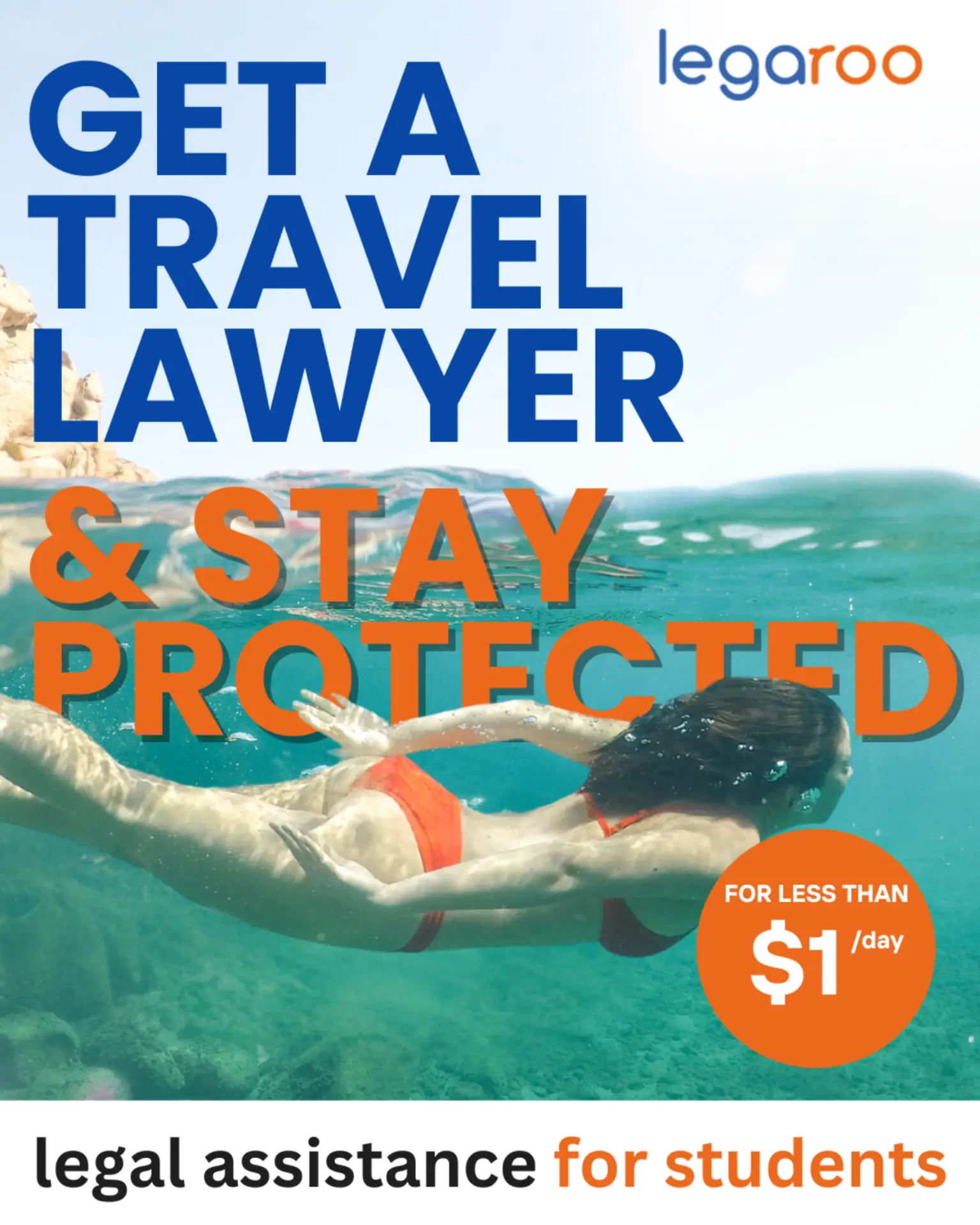 Travel legal assistance ad creative