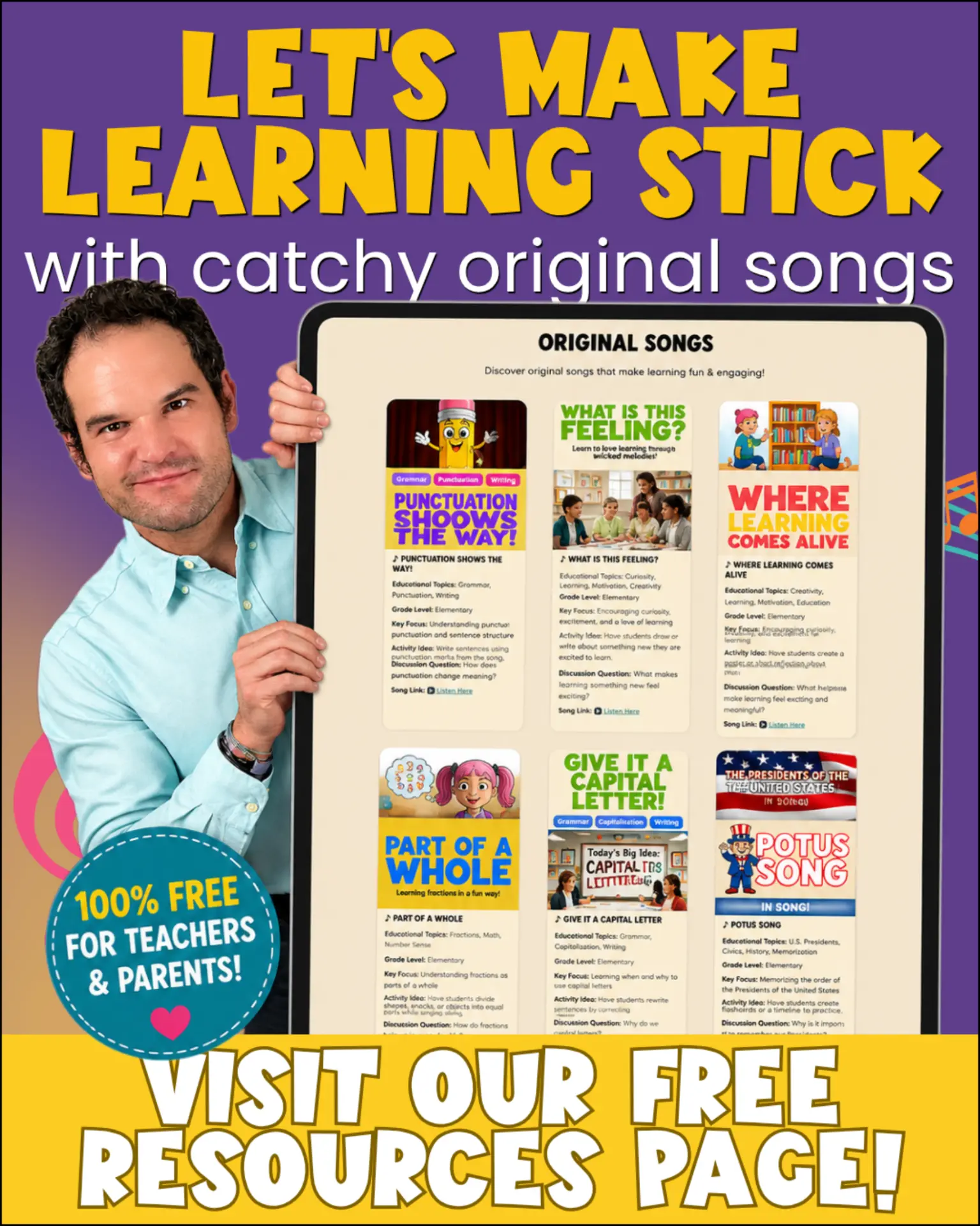 Educational resources ad creative